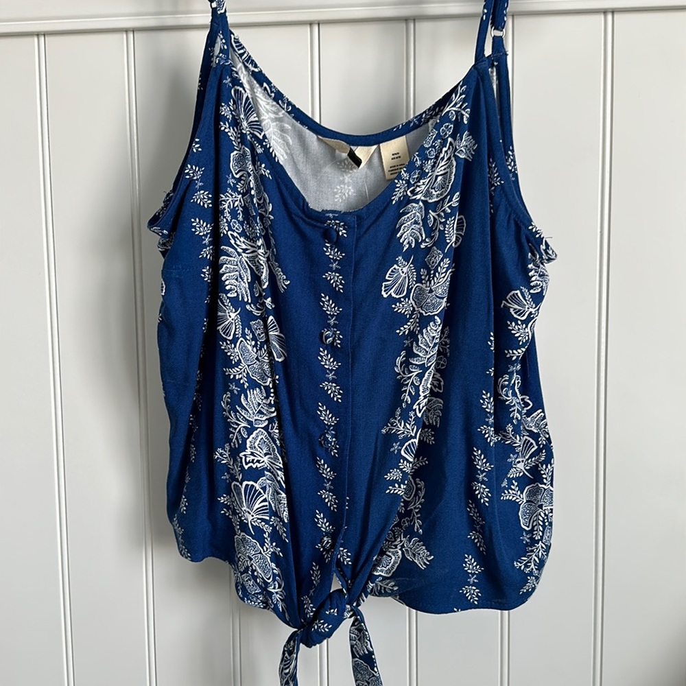 Roxy front tie tank top M